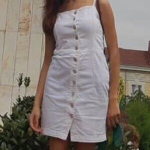 White Jean Dress